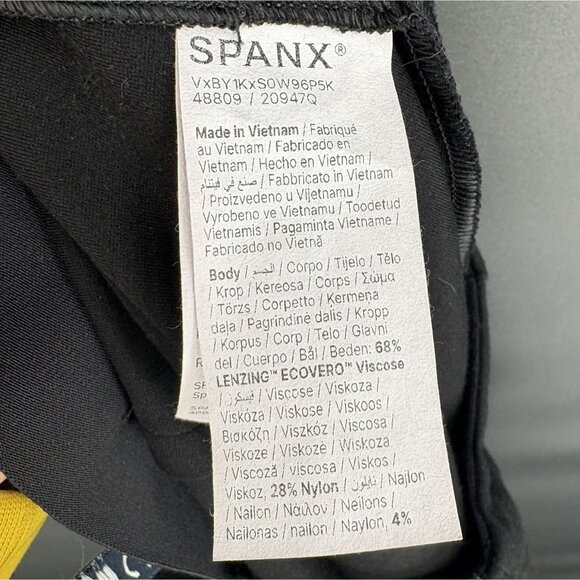 Spanx Women's Ponte Cropped Wide Leg Pants S Black The Perfect Collection 20947Q - Picture 4 of 8